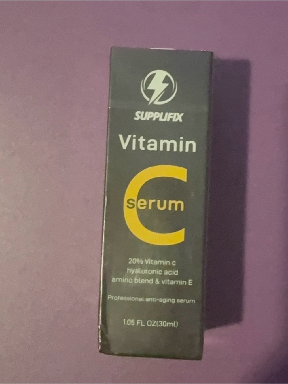 Supplifix 20% Vitamin C Serum — Brightening Face Serum in Yellow Accent